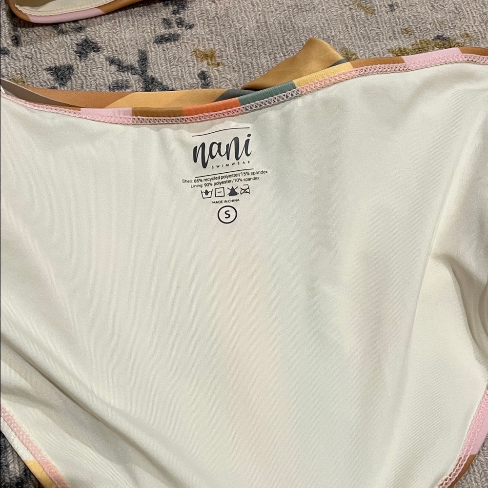 NWT Nani Swim Bikini - Surf Stripe - Tone Crop and Tied Up Bottom - Picture 6 of 9